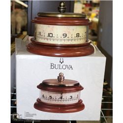 WOODEN TABLE TOP CLOCK, NEW IN BOX