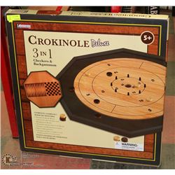 3 IN 1 CROKINOLE DELUXE GAME