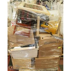 PALLET OF PET STORE OFFICE SUPPLIES, RACKING,