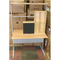 WRITING DESK WITH WALL MOUNT CABINET