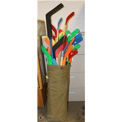 LARGE GROUP OF FLOOR HOCKEY STICKS