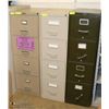 Image 1 : LOT OF 3 FILING CABINETS, ALL WITH 4 DRAWERS