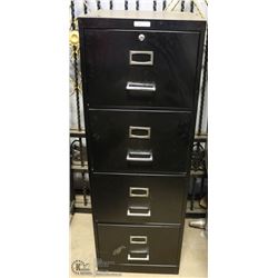 4 DRAWER BLACK FILING CABINET