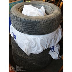 SET OF 4 TOYO STUDLESS M&S TIRES WITH RIMS