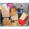 Image 1 : PALLET OF VINTAGE WOOD CRATES, BOXES, CABINETS