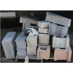 PALLET OF ASSORTED CINDER BLOCKS