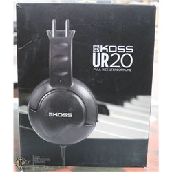 NEW KOSS UR20 FULL SIZE STEREOPHONE HEADPHONES