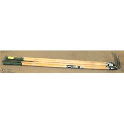 LOT OF 4 GARDEN HOES