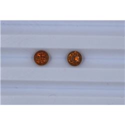 1.42ct Yellow Tourmaline match pair Round cut