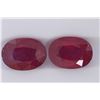 Image 1 : 7.59ct Ruby Match pair Oval cut