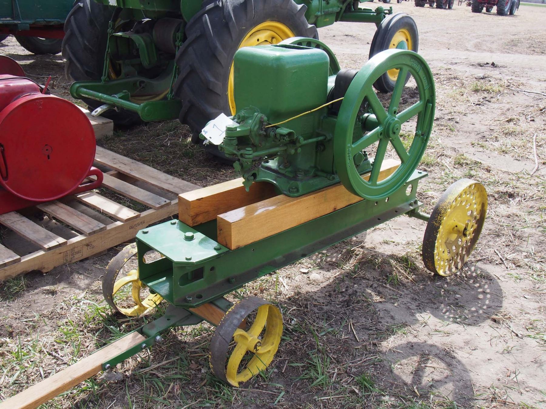 John Deere Hit And Miss Engine On A Wagon Bodnarus Auctioneering