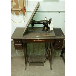 Singer Sewing Machine And Cabinet