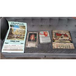 Assorted Vintage Calendars (Franklin, Oliver)