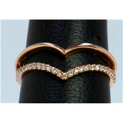 14K ROSE GOLD RING 2.46GRAM DIAMOND 0.12CT