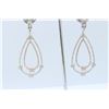 Image 3 : 14K WHITE AND ROSE GOLD EARRING9.74GRAM /DIAMOND 3.60CT /#R8003