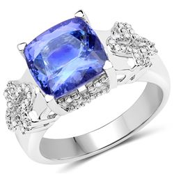 4.36ct Tanzanite 14K White Gold Ring