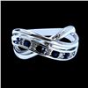 Image 1 : 0.40CT NATURAL CEYLON SAPPHIRE 14K WHITE GOLD RING