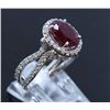 Image 2 : GIA 3.53ct Natural Ruby 14K White Gold Ring