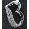 Image 1 : 14K WHITE GOLD HEART DIAMIOND PENDANT:3.30GRAMS800/DIAMOND:0.32CT/#R8020