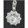 Image 2 : 14K WHITE GOLD  PENDANT: 5.6g / Diamond: 2.05ct / Center CUBIC ZIRCONIA