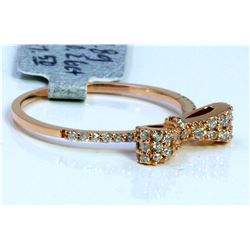 14K ROSE GOLD RING 1.80GRAM  DIAMOND 0.26CT