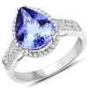 3.45ct Tanzanite 14K White Gold Ring