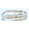 Image 2 : 14K WHITE GOLD DIAMOND BRACELET :19.60 GRAMS/DIAMOND:1.74CT