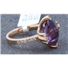 Image 5 : 14 K ROSE GOLD AMETHYST RING:7.20 GRAMS/DIAMOND:0.22CT/AMETHYST:6.72CT/#R8010
