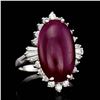 Image 1 : 11.48ct Ruby 14K White Gold Ring