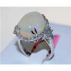 8.95ct Opal 14K White Gold 5.10gm Ring