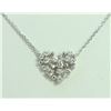 Image 1 : 14K WHITE GOLD PENDANT WITH CHAIN 2.9g/Diamond 0.46ct