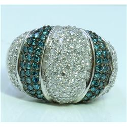 BLUE DIAMOND 0.87CT 14K WHITE GOLD RING