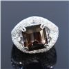 Image 3 : 13.52ct Bi-Color Tourmaline 18K White Gold Ring