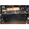 Image 4 : BOX OF BOXES AND DISPLAY STANDS AND LARGE WOOD TOOLBOX