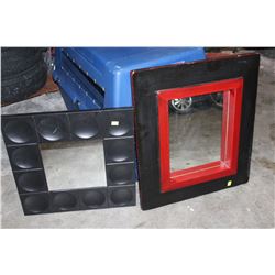 2 DECORATIVE WALL MIRRORS