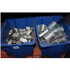 Image 1 : 4 BLUE TOTES OF ELECTRICAL HARDWARE