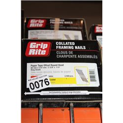 3 CASES OF 2-3/8 INCH FRAMING STRIP NAILS