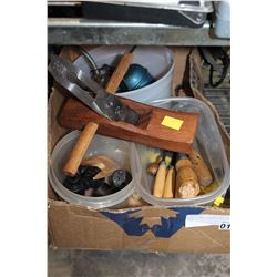 WOOD PLANE CHISELS AND OIL CANS