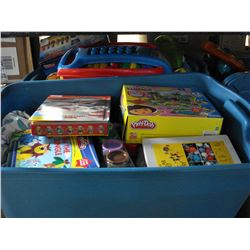 3 LARGE TOTES OF KIDS TOYS WITH LIDS