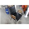 Image 1 : TWO BLACK AND METAL STACKING CHAIRS