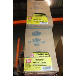 TWO BOXES OF 1 1/2 INCH FINISH NAILS