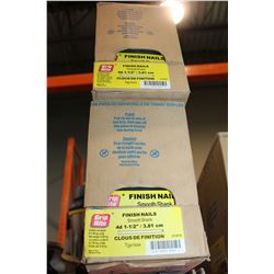 TWO BOXES OF 1 1/2 INCH FINISH NAILS