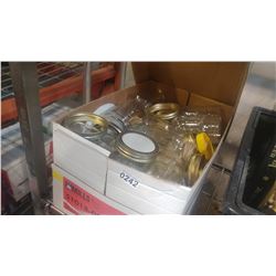 BOX OF MASON JARS