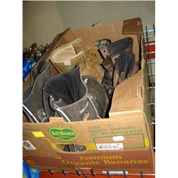 THREE PAIR OF STEEL TOE BOOTS