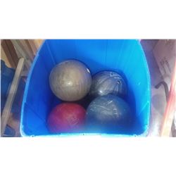 TOTE OF BOWLING BALLS