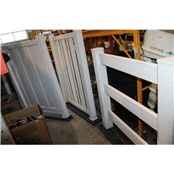THREE PLASTIC FENCE SECTIONS