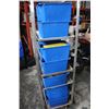 Image 1 : LARGE LOT OF BLUE TOTES OF ELECTRICAL HARDWARE