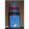 Image 1 : 9 RUBBERMAID TOTES AND TWO LIDS