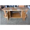 Image 2 : OAK GLASS DOOR COFFEE TABLE