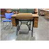 Image 1 : TREADLE BASE SEWING MACHINE TABLE ONLY